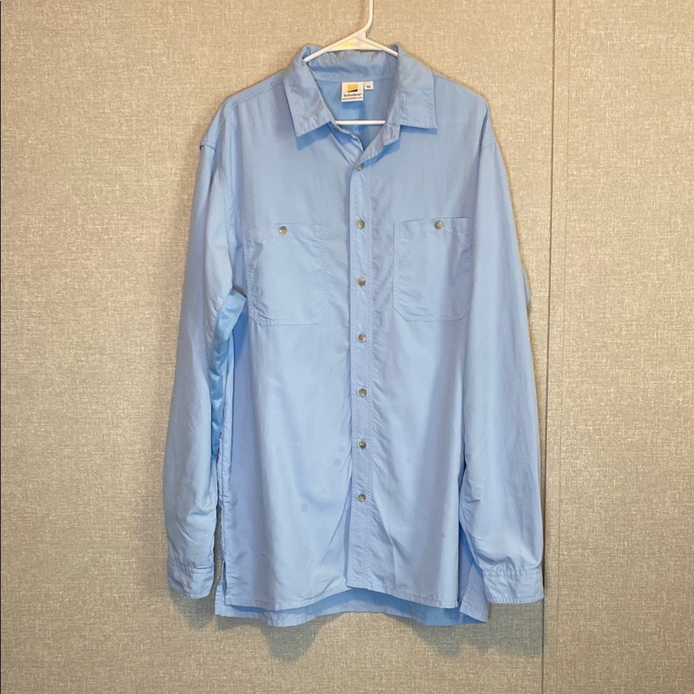 Solumbra by Sun Precautions Sky Blue Safari Button-Down Shirt
